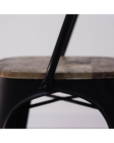 Chaise bois métal