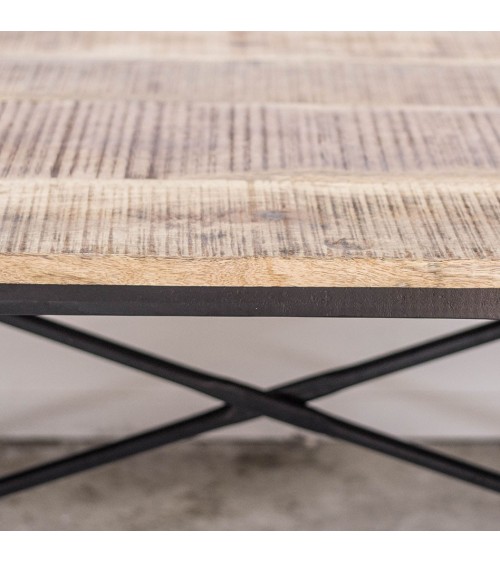 Table salle à manger bois et métal