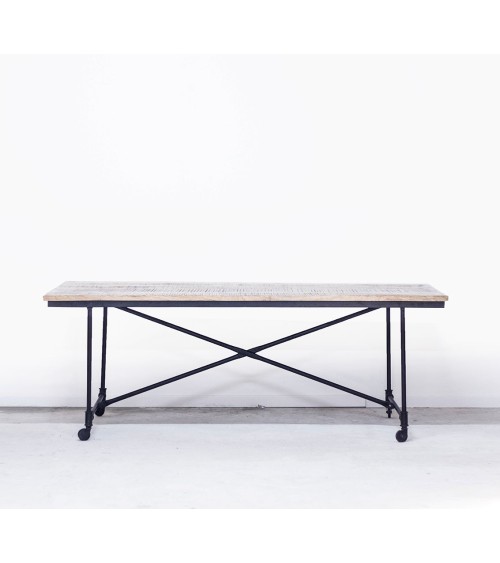 Table salle à manger bois et métal