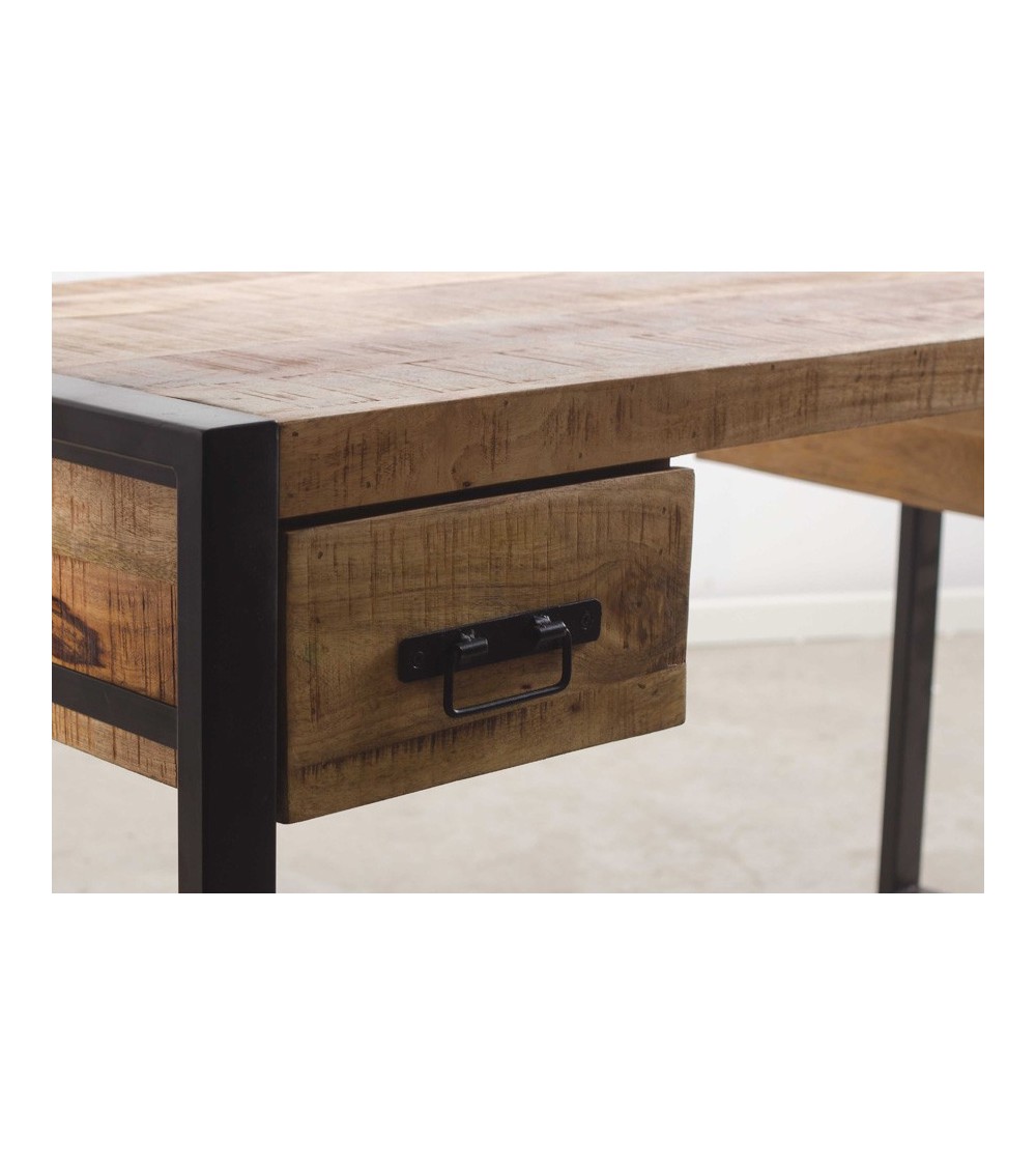 Bureau industriel Francfort métal bois – pugetcreationbois