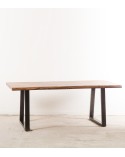 Table bois massif métal