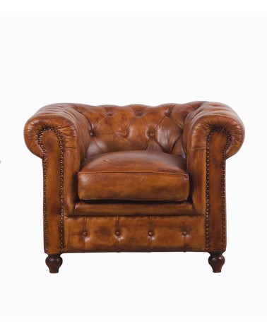 Fauteuil Chesterfield cuir