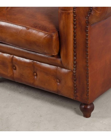 Fauteuil Chesterfield cuir