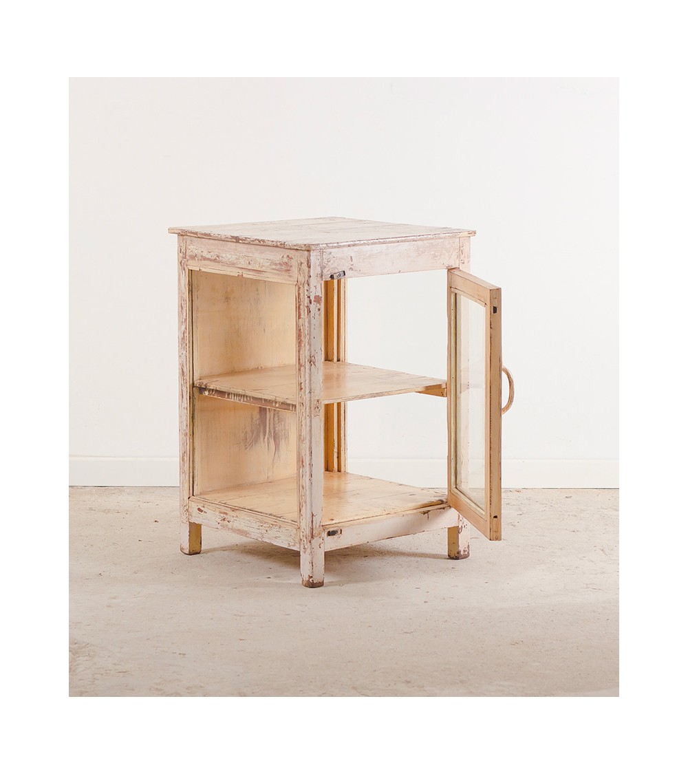 MEUBLE VITRINE ANCIEN CHENE MASSIF