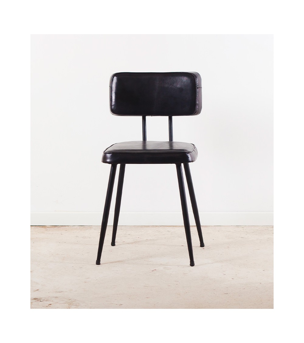 Chaises En Cuir Noir