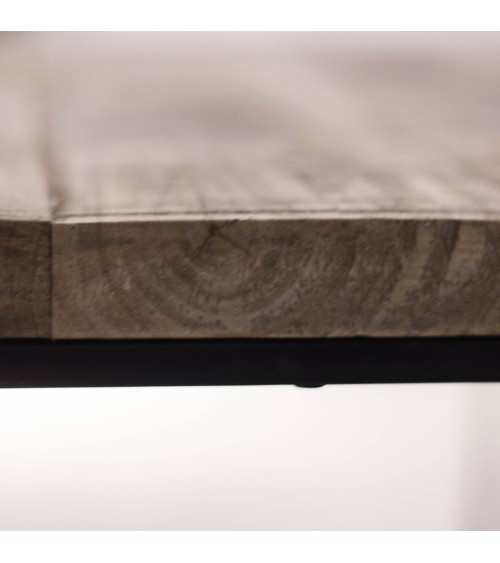 Table basse bois industrielle