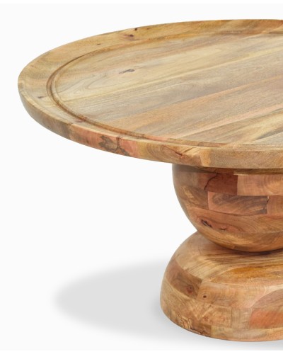 Table basse en bois massif plateau 90 cm de diamètre