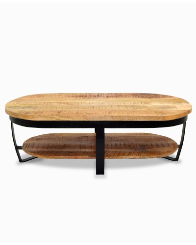 Table basse ovale bois